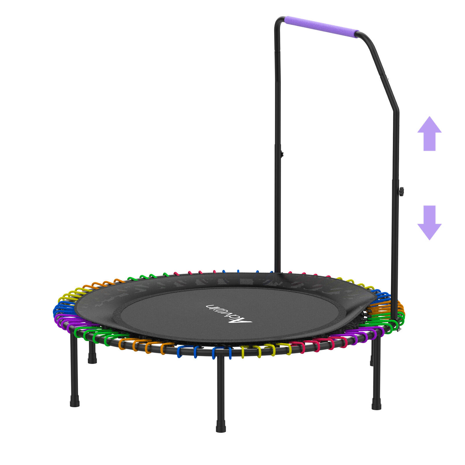 40/48 Inch Rebounder Trampoline With Adjustable Handle - Perfect Fitness Trampoline For Home Workouts