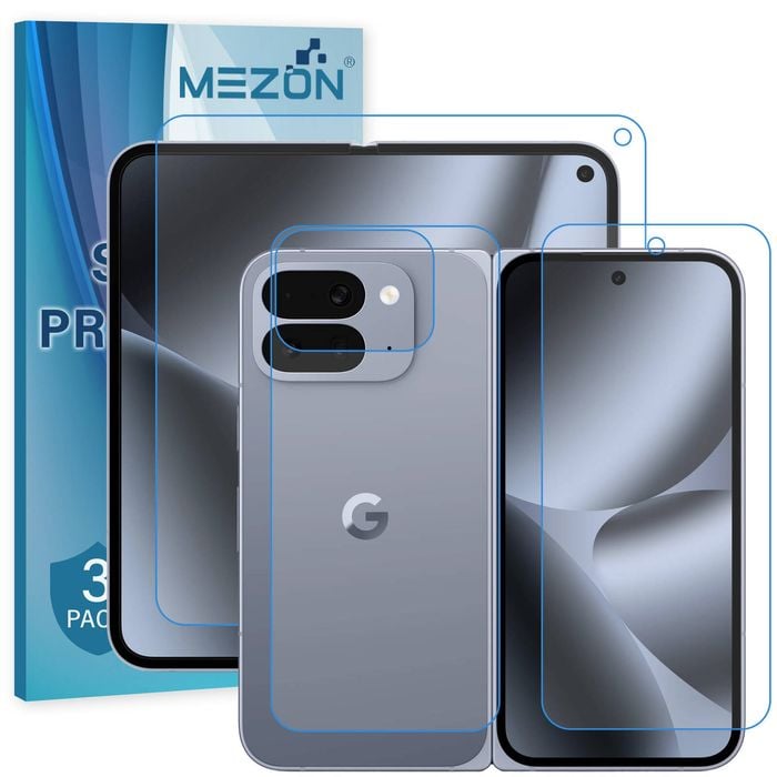 3 Pack MEZON Google Pixel 10 Pro Fold Hydrogel Film Clear Screen Protectors