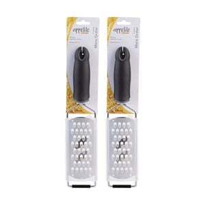 2pk Appetito Stainless Steel Micro Grater W/ Soft Grip Handle Coarse