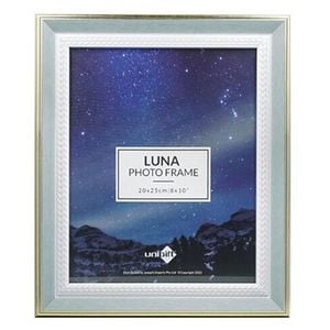 Unigift Luna Gold Trim Border Glass Picture Photo Frame 20x25cm Green