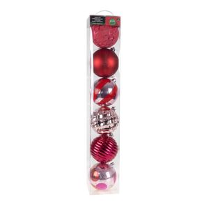 Deck The Halls Jumbo Bauble Ornament - 6 Pack