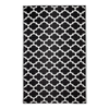 Fab Habitat 120x179cm Black And White Tangier Trellis Recycled Plastic Outdoor Rug