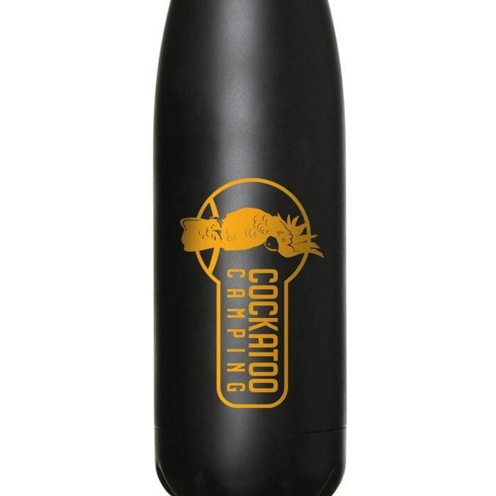Cockatoo Camping 500ml Stainless Steel Drink Bottle Travel Water Container Black