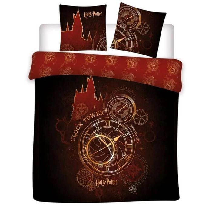 Harry Potter Clock Tower Polycotton Quilt Cover Set - 240 X 220 Cm
