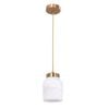 Cla Lighting Tufo Interior Pendant Light White Jar Alabaster With Brass Highlight