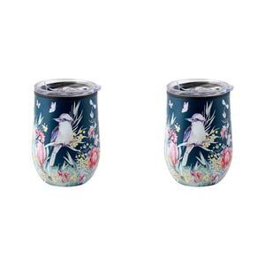 2x Australian Flora Kookaburra 360ml Vacuum Insulated Tumbler Double Walled