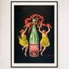 Galrie Evian Cachat Vintage Mineral Water Poster by Leonetto Cappiello for Home Décor, Black Frame, A4 21 x 30cm (8 x 12inch)