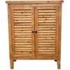 LVD Louvre Timber Wood 80x102.5cm 2-Door Cabinet Furniture Rect - Natural