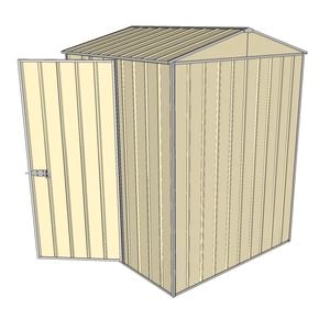 Build-a-Shed 1.5 x 1.5 x 2.3m Gable Shed with Single Hinged Side Door - Cream