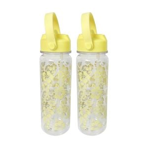 2PK Braz Printed Drinking Water Bottle W/ Screw Lid 700ml Assorted