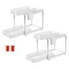 Toque Under Sink Organiser 2 Tier Adjustable Cabinet Storage Rack 2 Pack