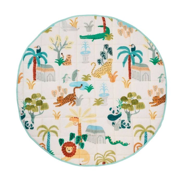 Linen House Kids 200gsm creatures Great And Small reversible Playmat Round 120cm