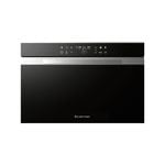 Kleenmaid 90cm 140L Black Krystal Glass And Stainless Steel Built-In Multifunction Oven