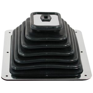 Large Rubber Universal Shifter Boot with Chrome Plate 7-3/4" x 8-3/4"