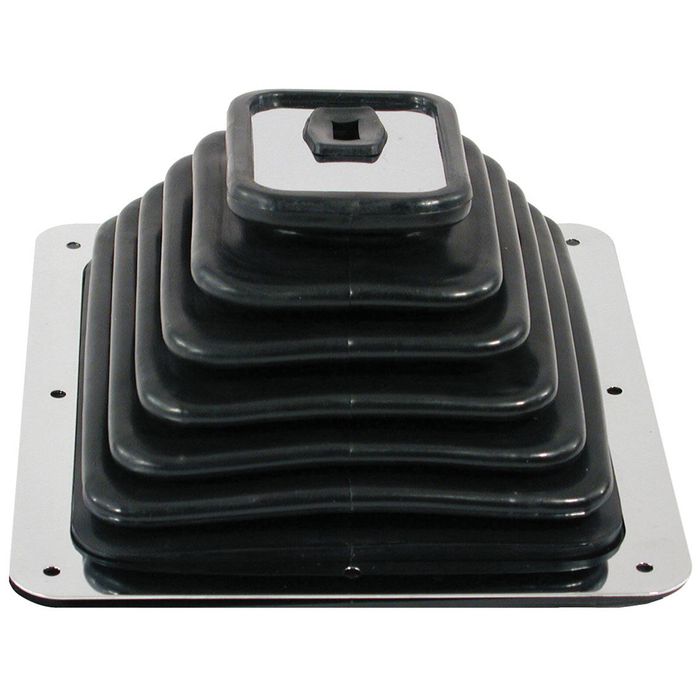 Large Rubber Universal Shifter Boot with Chrome Plate 7-3/4" x 8-3/4"