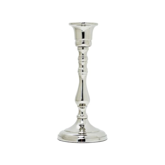 Ssh Collection Gustav Small 17cm Tall Single Candle Holder - Nickel