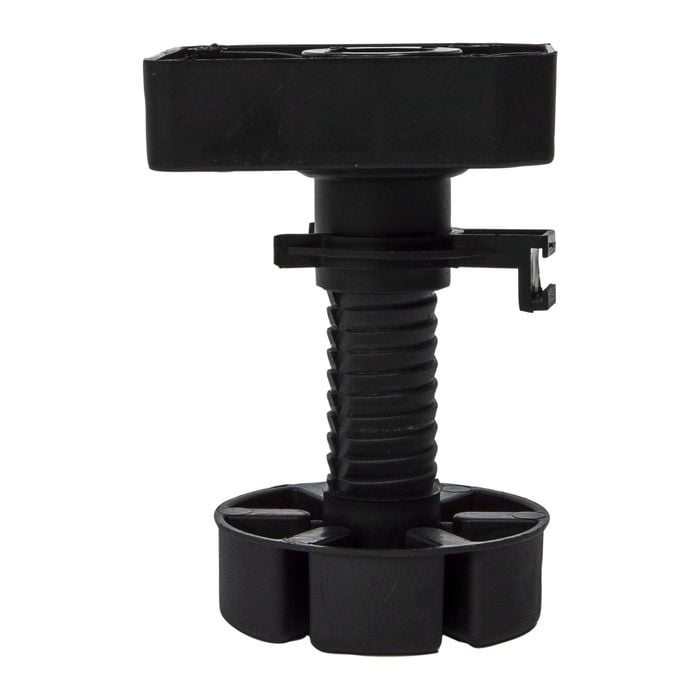Hafele 120mm Black Adjustable Screw On Leg Set - 4 Pack