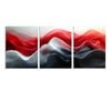 3pcs Red and Black Abstract Colorful Perfect Print 100% Australian Made 3 x 40x60cm (Metal Print)