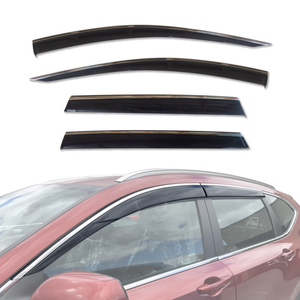 AUSGO Stainless Trim Weather Shields for Honda CRV CR-V RW Series 2017-2023 Weathershields Window Visors Wind Deflectors