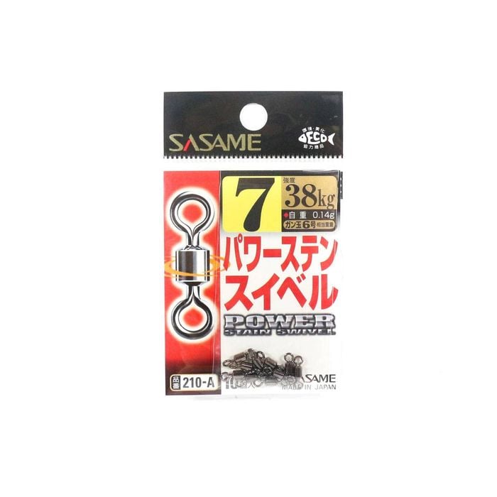 Sasame 210A Stainless Steel Rolling Fishing Swivel 7