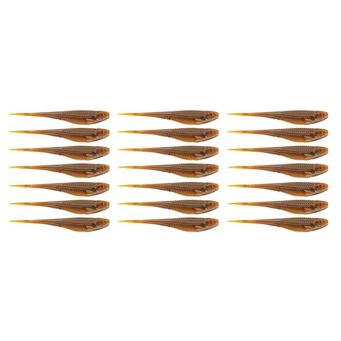 3x 7PK 3.75In Rapala Crush City The Jerk Plastic Minnow Lures - Motor Oil UV