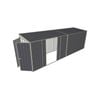 Build-a-Shed 1.5 x 6 x 2m Skillion Double Sliding Side Door Shed - Grey