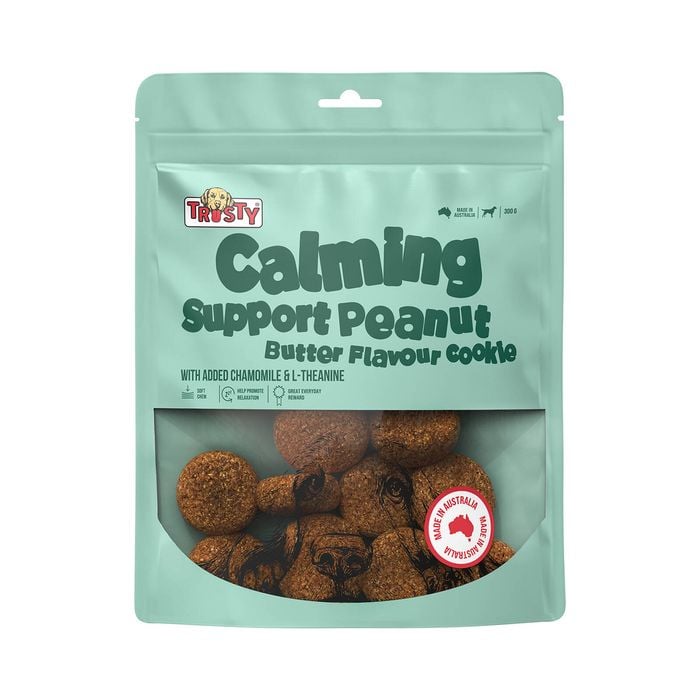 Trusty 300g Calming Support Peanut Butter Flavoured Cookie Dog Treats