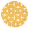 Loopsie-200cm X 200cm-zaki Yellow And Ivory Geometric Washable Round Rug