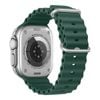 Ocean Silicone Sports Watch Band Strap - For Apple iWatch Ultra [42mm Series 3] 44mm 45mm 46mm 49mm (Green)