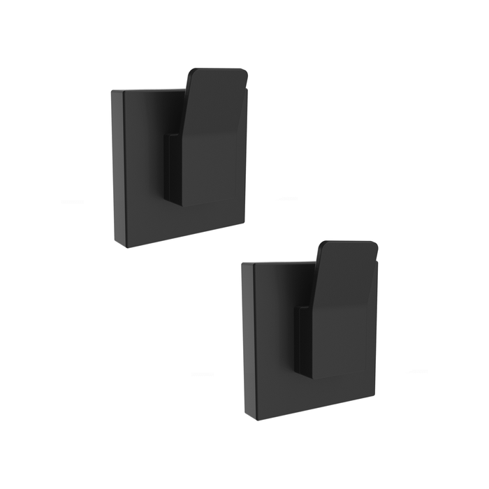 Fusion-Loc Matte Black Suction Designer Hook - 2 Pack