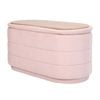 La Bella Pink Coffee Table Storage Ottoman - Chenille Fabric Blanket Box Bench CELIA