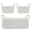 Living Textiles 3-Piece Cotton Rope Storage Set - White