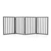 Petzly Pet Gate Dog Fence Safety Barrier Security Door 4 Panel 61cm Grey