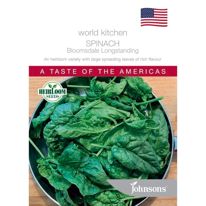 Johnsons World Kitchen Spinach Bloomsdale Vegetable Seeds