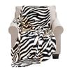 SOGA 130x170cm Black and White Zebra Print Throw Blanket