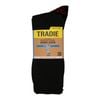 Tradie Men's Black Heavy Duty Work Crew Socks 3 Pack Size 11-13