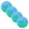 4x Paws & Claws 8.5cm Spikey Dental Rubber Squeeze Ball Pet/Dog Toy Blue/Green