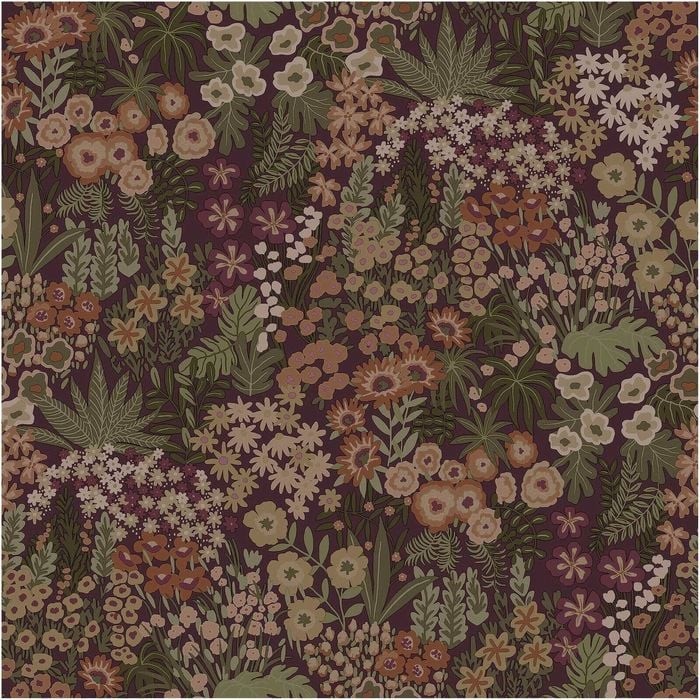 Flower Field Mulberry, Wallpaper 10.05m x 53cm Wallpaper Boutique