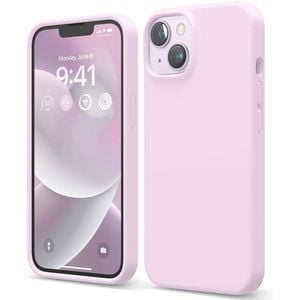 Silicone Phone Case For iPhone 14 Shockproof Microfiber Lining - Lilac