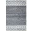 Handwoven Modern Wool Rug-Charcoal/Ivory-110x160cm