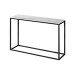 Black Hall Console Table Entrance End Sofa Tv Shelf Faux Marble