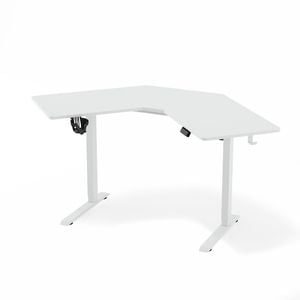 Advwin Electric Standing Desk L Shaped Corner Height Adjustable Sit Stand up Table White