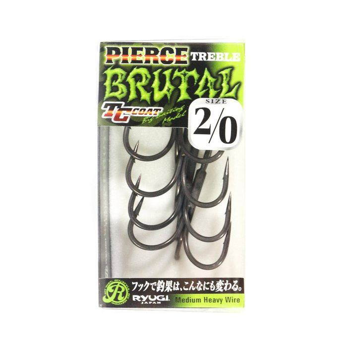 Ryugi Pierce HPB074 Pierce Treble Brutal Heavy Duty Fishing Hook 2/0