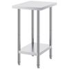 Vevor 610x457x864mm Stainless Steel Work Table Silver for Restaurant Home Hotel