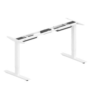Lorell Sit Stand Two-Tier Desk White