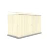 Absco Sheds 1.52 x 3.0 x 2.06m Classic Cream Narrow Triple Door Garden Shed