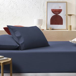 Accessorize Stone Washed Cotton Fitted Sheet Set Denim - KSB