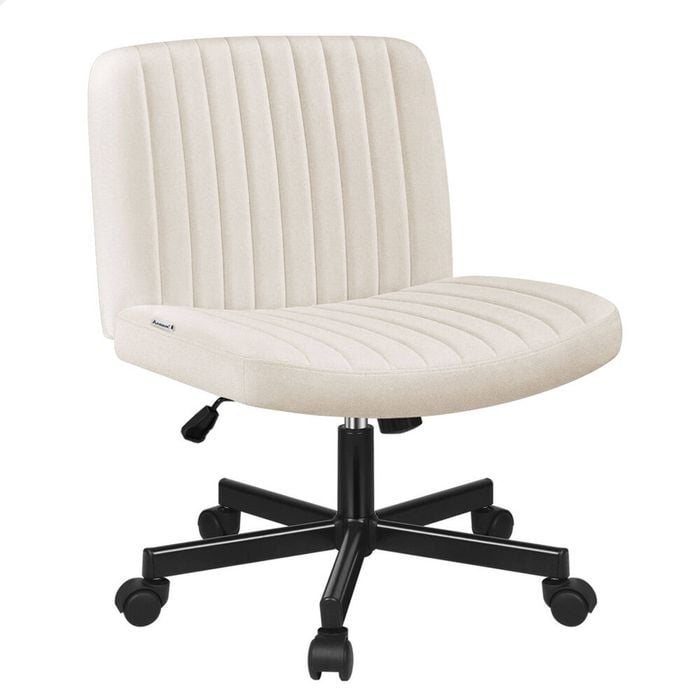 ALFORDSON Armless Office Chair Fabric Beige