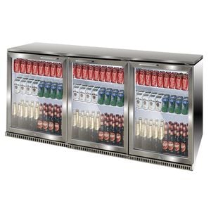Airflo 330l Commercial Undercounter Back Bar Fridge Bottle Chiller Fridge 3 Door