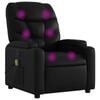 vidaXL Massage Recliner Chair Reclining Chair Single Sofa Black Faux Leather